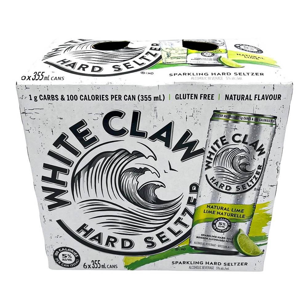 White Claw Sparkling Hard Seltzer, Lime (6 X 355 Ml)