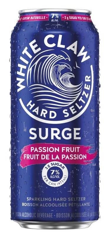 White Claw Surge Sparkling Hard Seltzer, Passion Fruit (473 Ml)
