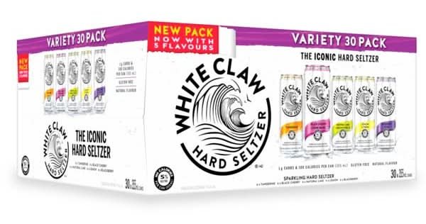 White Claw The Iconic Sparkling Hard Seltzer Variety Pack, Assorted (30 X 355 Ml)