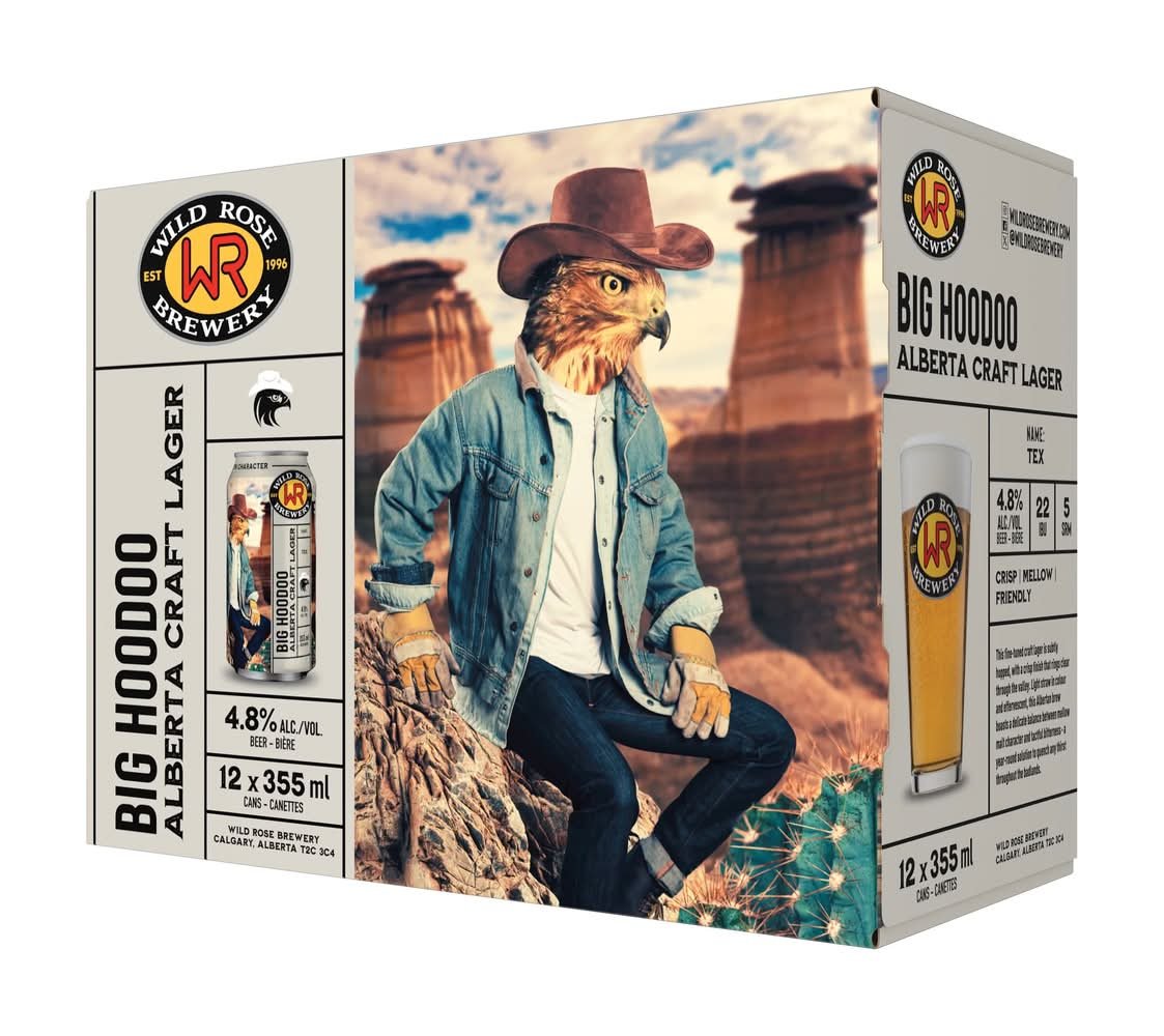 Wild Rose Big Hoodoo Alberta Craft Lager 12X355Ml Can